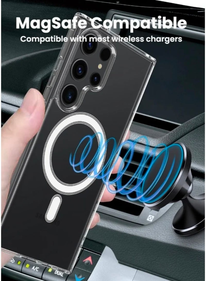 SAMSUNG S25 ULTRA Protection Case Cover Clear MagSafe, Delay Yellowing, Scratch-Resistant ,shockproof, Magnetic Compatible with Magsafe - Image 2