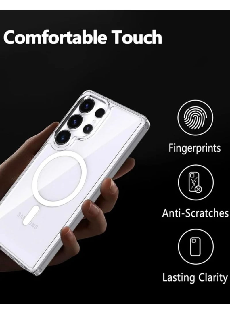SAMSUNG S25 ULTRA Protection Case Cover Clear MagSafe, Delay Yellowing, Scratch-Resistant ,shockproof, Magnetic Compatible with Magsafe - Image 3