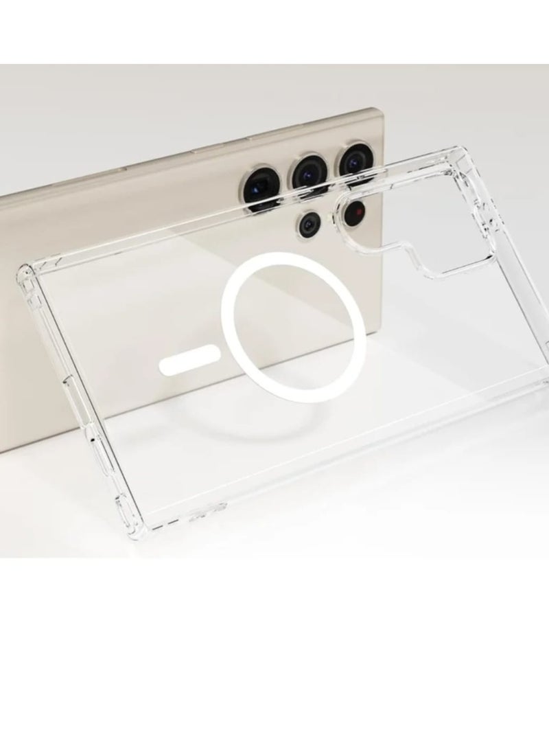 SAMSUNG S25 ULTRA Protection Case Cover Clear MagSafe, Delay Yellowing, Scratch-Resistant ,shockproof, Magnetic Compatible with Magsafe - Image 4