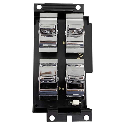 TRQ Front Left Power Window Switch Drivers Side Compatible with 1991-1993 Buick Roadmaster 1991-1996 Chevrolet Caprice 1994-1996 Impala 1991-1992 Oldsmobile Cutlass Cruiser - Image 1