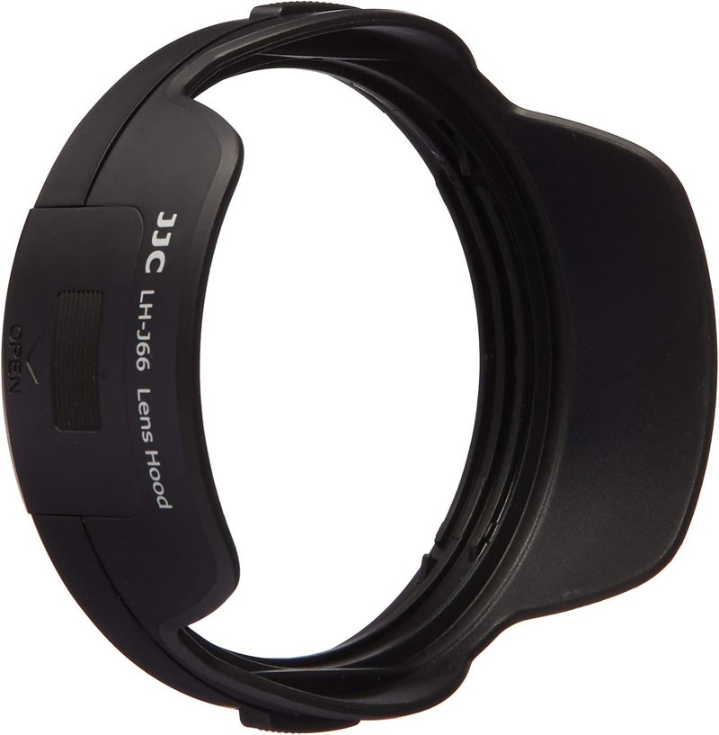JJC LHJ66 Reversible Hood Shade for Olympus M Zuiko Digital ED 1240mm f28 PRO Lens Black