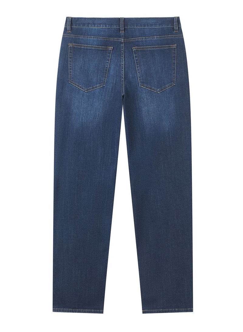 GIORDANO Men Straight Stretch Denim Indigo Jeans - Image 4