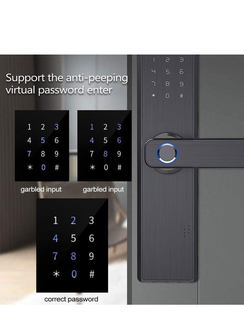 Bukela Electronic Wi-Fi Password Door Lock Intelligent Biometric Fingerprint Door Locks Digital Keyless Home Hotel Door Lock - Image 2