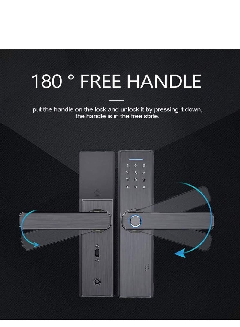Bukela Electronic Wi-Fi Password Door Lock Intelligent Biometric Fingerprint Door Locks Digital Keyless Home Hotel Door Lock - Image 4