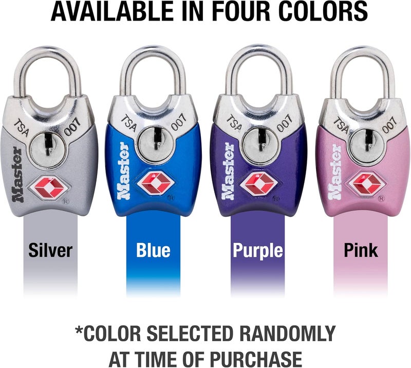Master Lock 4689Q TSA Approved Luggage Lock, 4 Pack in Assorted Colors - Image 5