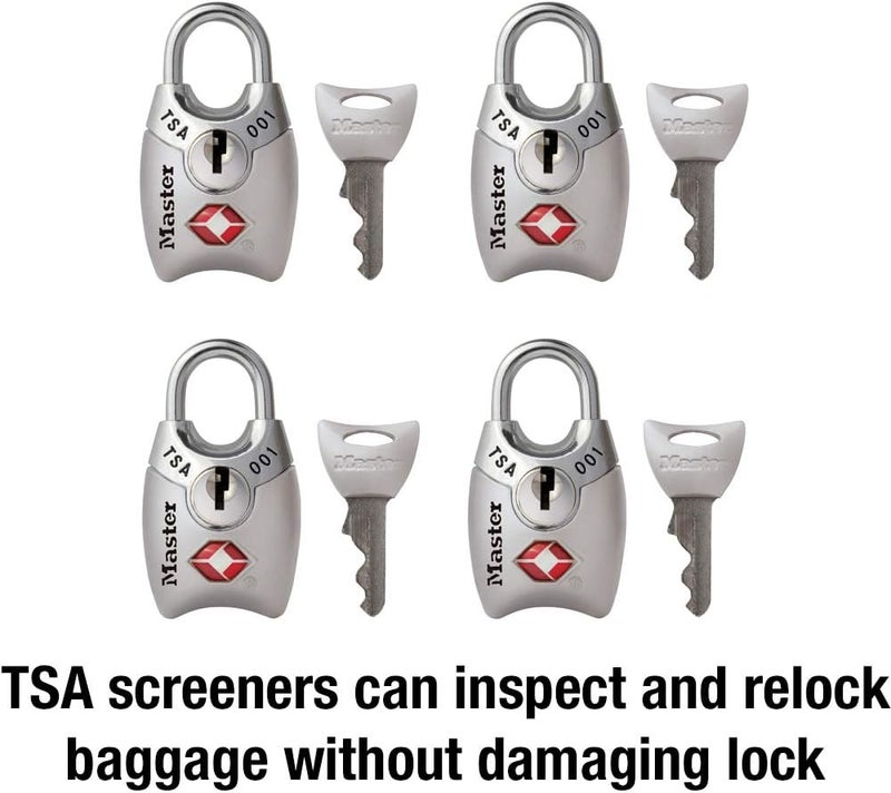 Master Lock 4689Q TSA Approved Luggage Lock, 4 Pack in Assorted Colors - Image 3