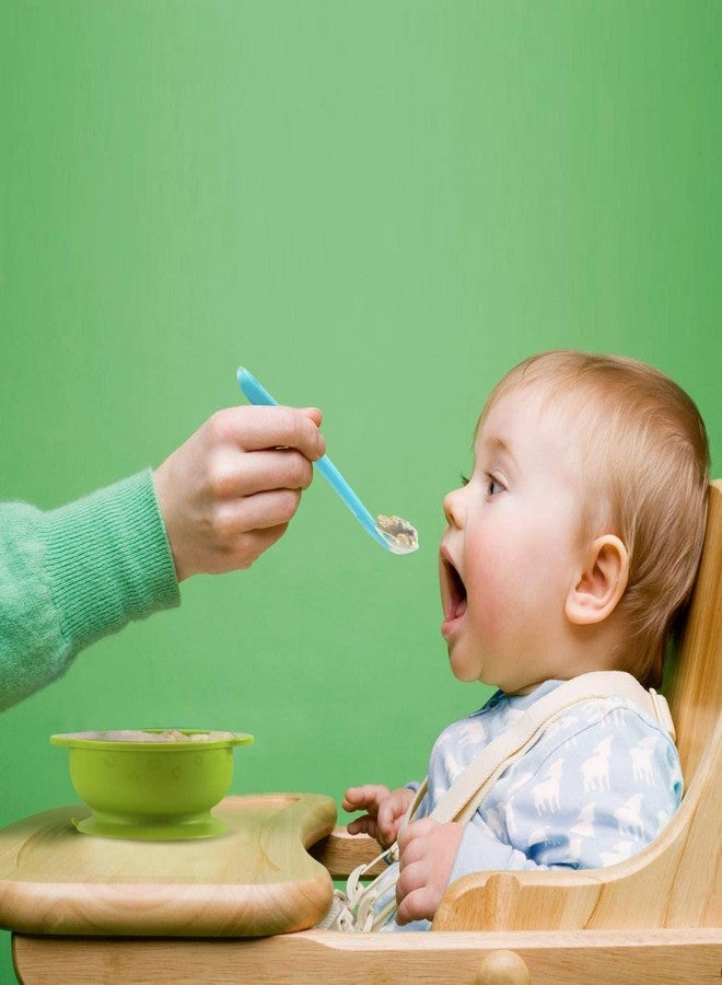 Teclican 2nd Stage Silicone Spoon - Baby Spoons - Weaning Spoons - Ergonomic Handle - (Light Green) - Image 4