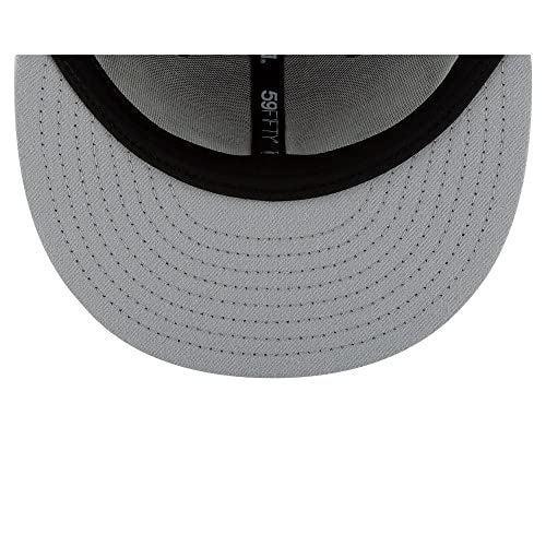 NEW ERA قبعة نيو إيرا 59Fifty MLB الأساسية لوس أنجلوس دودجرز LA باللون الأسود/الأبيض (7 5/8) - Image 5