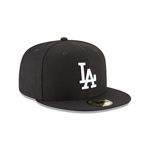NEW ERA قبعة نيو إيرا 59Fifty MLB الأساسية لوس أنجلوس دودجرز LA باللون الأسود/الأبيض (7 5/8) - Image 3