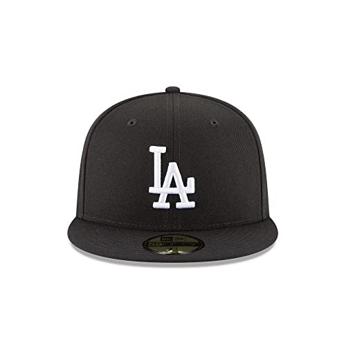 NEW ERA قبعة نيو إيرا 59Fifty MLB الأساسية لوس أنجلوس دودجرز LA باللون الأسود/الأبيض (7 5/8) - Image 2