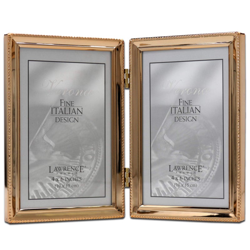 لورانس فرايمز إطارات لورانس 11746D إطار صورة حبة كلاسيكية 4x6 الذهب المزدوج - Image 1