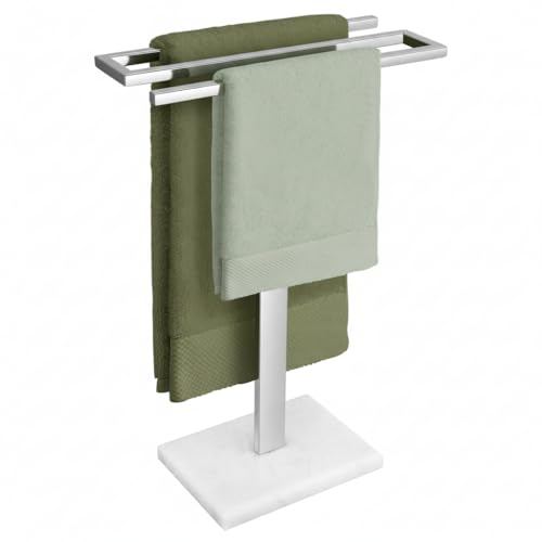 KES Hand Towel Rack Stand Countertop Towel Rack Free Standing SShape Hand Towel Holder with Marble Base for Bathroom SUS304 Stainless Steel Polished Finished BTH223