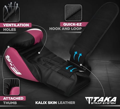 RDX Boxing Gloves Maya Hide Leather Training Gloves for Muay Thai Kickboxing Sparring Punch Bag Punching Bag Kickboxing Gloves Martial Arts Training Home Gym Men Women 8 10 12 14 16 oz - Image 3
