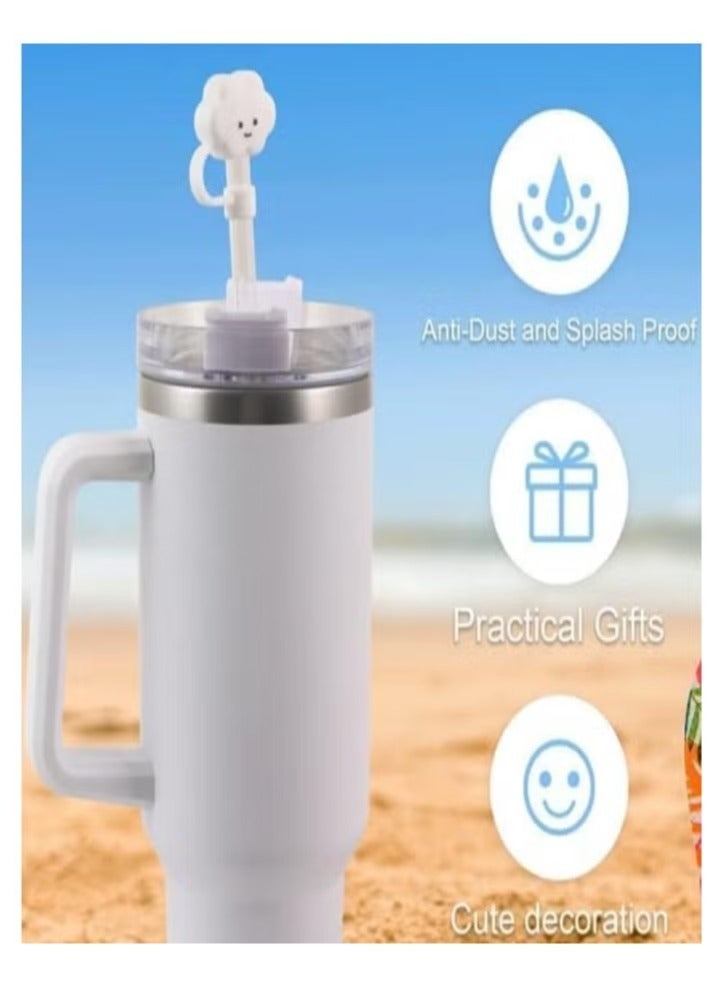 4 قطع أغطية القش متوافق مع ستانلي 40 أوقية أكواب بهلوان قابلة لإعادة الاستخدام سيليكون القش طرف الأغطية ل 0.4 بوصة أو 10 مم غطاء حامي ناعم من القش - Image 3