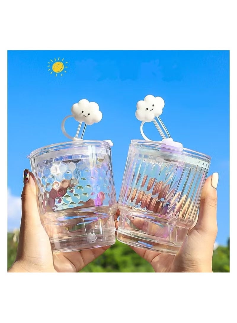 4 قطع أغطية القش متوافق مع ستانلي 40 أوقية أكواب بهلوان قابلة لإعادة الاستخدام سيليكون القش طرف الأغطية ل 0.4 بوصة أو 10 مم غطاء حامي ناعم من القش - Image 5