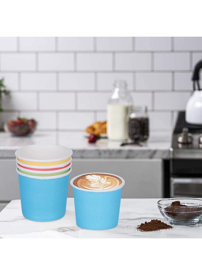 e kysa basics ekysa Basics Paper Disposable Tea/Coffee Cups - 110 ml, Eco-Friendly, Leak-Resistant, for Hot Beverages, Multicolor Design, Pack of 50 - Image 3
