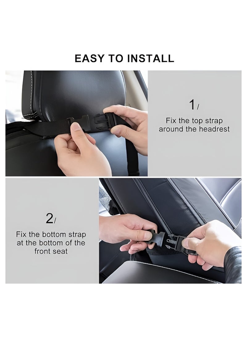 Backseat Car Organizer Mats Back Seat Organizers and Storage Bag with Touch Screen Tablet Holder for Kids Toddlers Car Seats, Travel Accessories, Road Trip Essentials Kids - Image 4