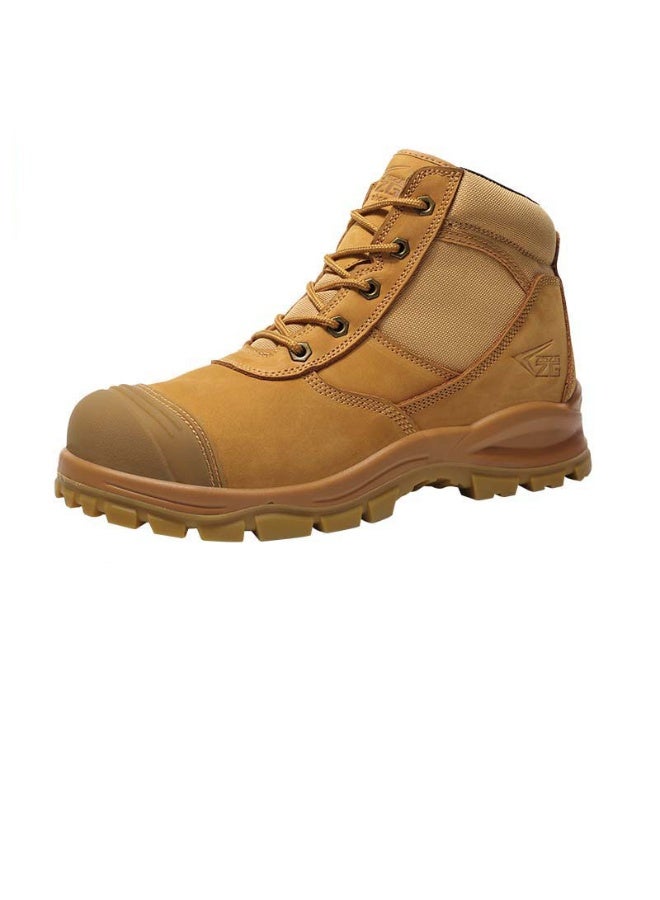 NIBEMINENT Work Safety Boots Steel Toe Shoes Genuine Leather Work Boots Anti-smash Anti Puncture Anti Scalding Welder Shoes - Image 1