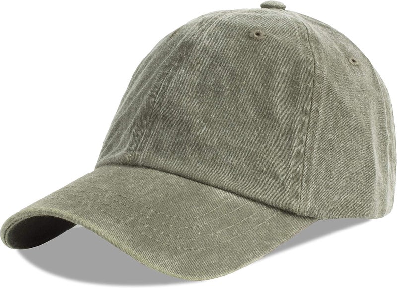 LANGZHEN Unisex Baseball Cap 100% Cotton Fits Men Women Washed Denim Adjustable Dad Hat - Image 1