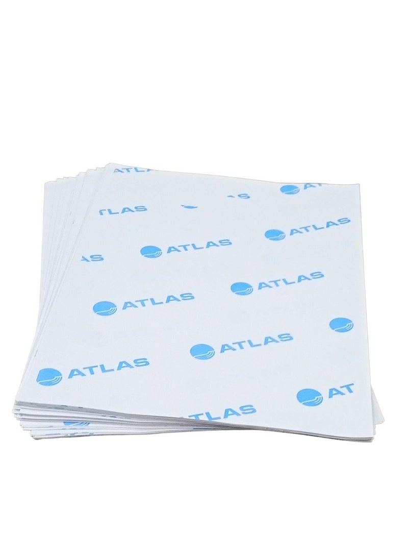 ATLAS 50 Sheets A4 White Sticker Mat - Image 1