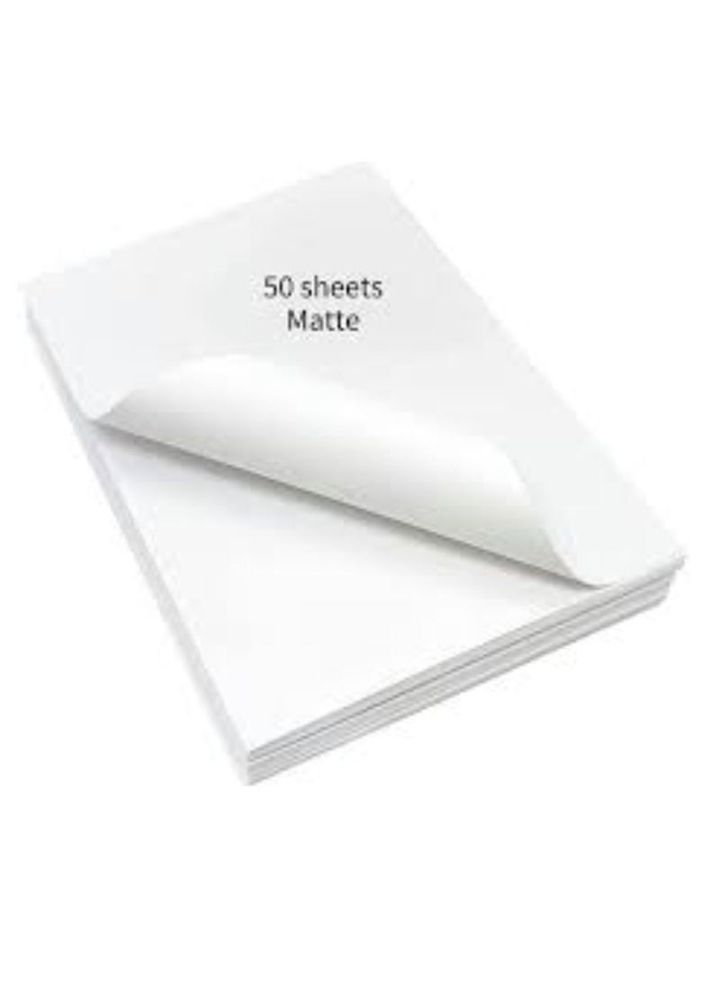 ATLAS 50 Sheets A4 White Sticker Mat - Image 2