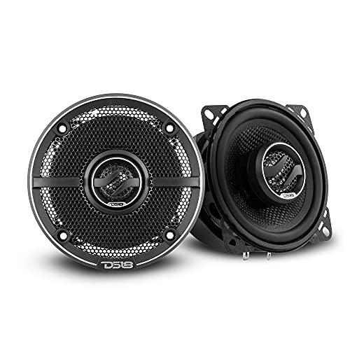 DS18 ZXI44 4 Car Audio Coaxial Speaker with Built in Neodymium Tweeter and Kevlar Cone 2 Way 150 Watts Max 4 Ohm 2 SpeakersBlack - Image 1