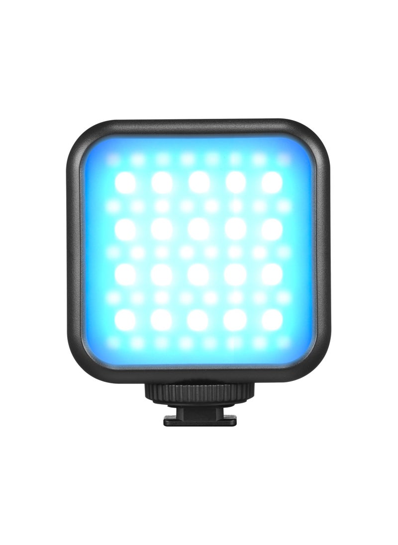 Godox - LITEMONS LED6R RGB LED Video Light Rechargeable Mini Fill-in Light 3200K-6500K Dimmable 13 Lighting Effects Support Magnetic Adsorption with 3 Cold Shoe Mounts for Vlog Live Streaming Product Photogra - Image 1