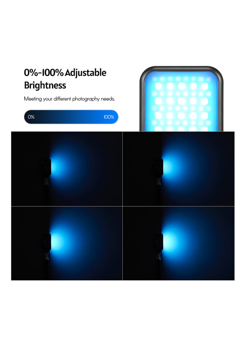 Godox - LITEMONS LED6R RGB LED Video Light Rechargeable Mini Fill-in Light 3200K-6500K Dimmable 13 Lighting Effects Support Magnetic Adsorption with 3 Cold Shoe Mounts for Vlog Live Streaming Product Photogra - Image 1