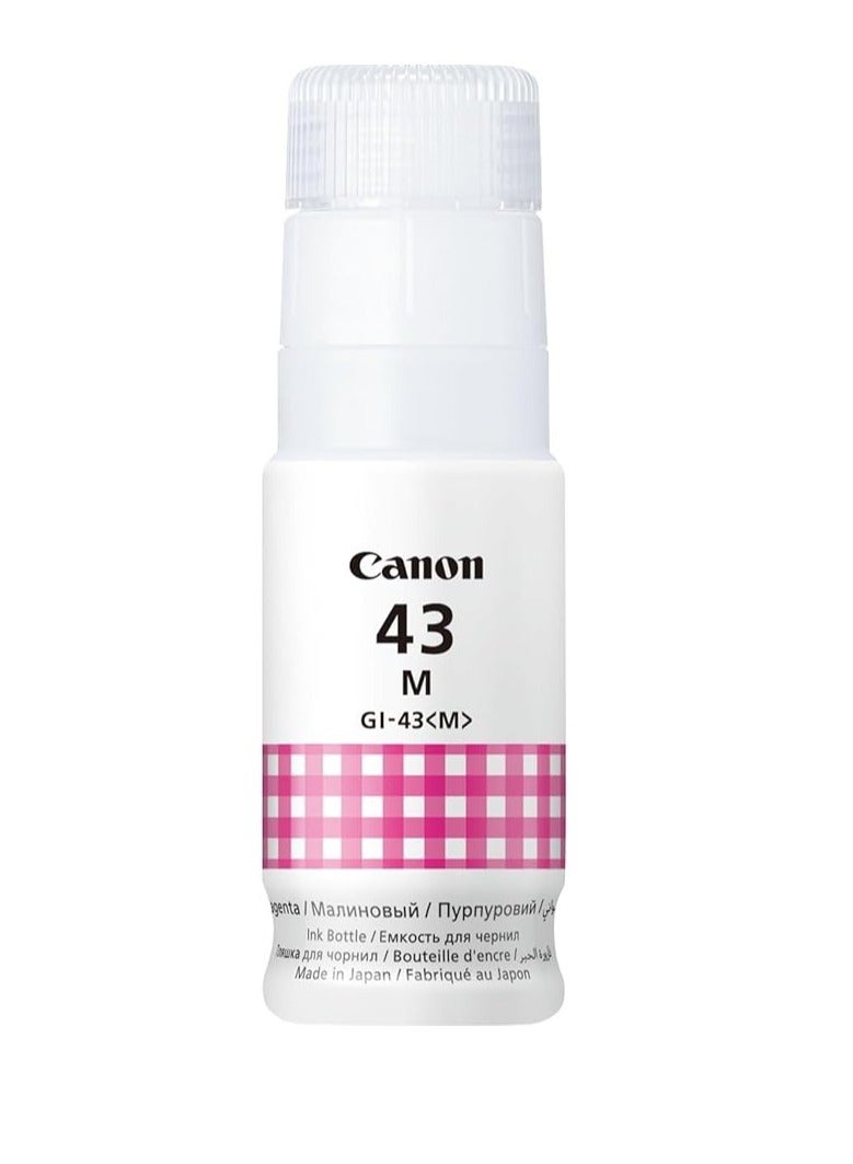 GI-43M, Magenta Ink Bottle, Prints Up to 3,800 Photos, 60 ml - Image 1