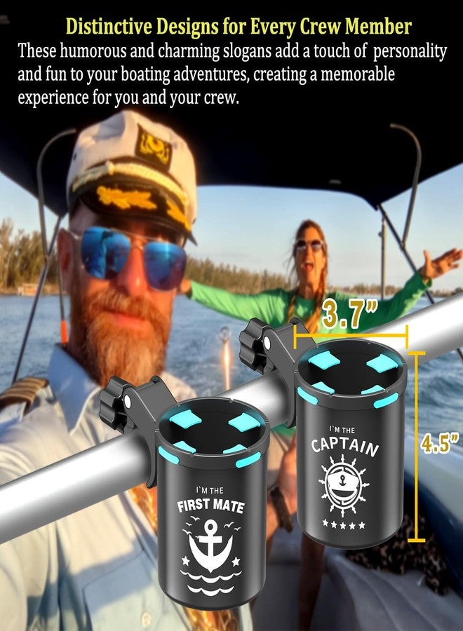 Seaperk Marine Boat Rail Cup Holder, No Drilling Install On Bimini Top Conver Rail Or Pole, Grip Rail, Grab Bar, Boat Gifts for Boat Lover, Cup Holder for PWC, Jet Ski, Seadoo, Pack of 2 - Image 2