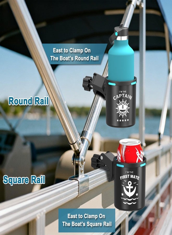 Seaperk Marine Boat Rail Cup Holder, No Drilling Install On Bimini Top Conver Rail Or Pole, Grip Rail, Grab Bar, Boat Gifts for Boat Lover, Cup Holder for PWC, Jet Ski, Seadoo, Pack of 2 - Image 3