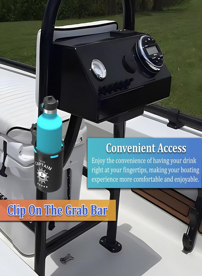 Seaperk Marine Boat Rail Cup Holder, No Drilling Install On Bimini Top Conver Rail Or Pole, Grip Rail, Grab Bar, Boat Gifts for Boat Lover, Cup Holder for PWC, Jet Ski, Seadoo, Pack of 2 - Image 4
