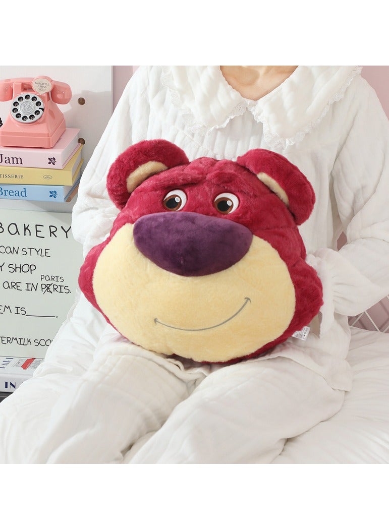 general Strawberry Bear Plush Pillow Blanket 60x40 Inch, Cute Travel Blanket Pillow for Girls Boys, Children's Birthday, Sofa Cushion Home Decoration - Image 4