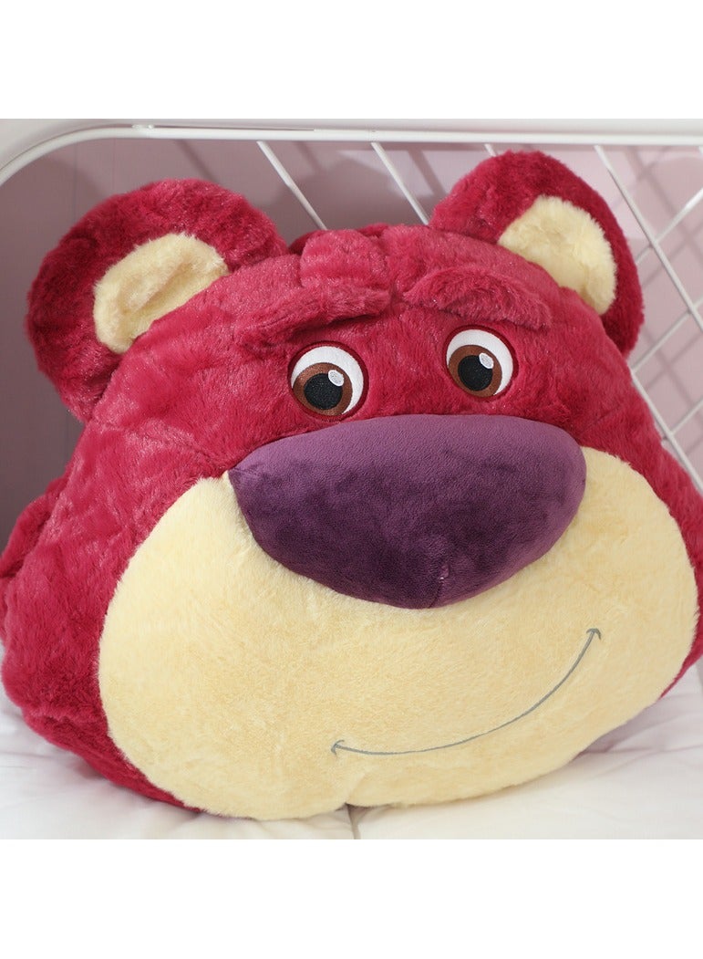 general Strawberry Bear Plush Pillow Blanket 60x40 Inch, Cute Travel Blanket Pillow for Girls Boys, Children's Birthday, Sofa Cushion Home Decoration - Image 5