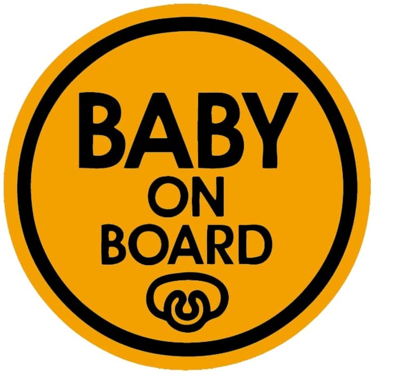 TOTOMO Baby on Board Magnet  Safety Caution Decal Sign Magnets for Cars Bumpers  Baby Pacifier ALI025