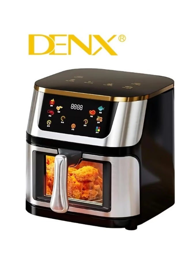 دينكس DX3409 مقلاة هوائية ذكية متعددة الوظائف، سعة 8 لتر، شاشة لمس ملونة، نافذة شفافة، طهي بدون زيت، سهلة التنظيف، قوة 1800 واط، قفل أمان، برامج طهي تلقائية - Image 2