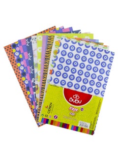 Patterned Felt 20X30Cm 2Mm 10 Patterns with Evil Eye Beads BUBU-KE0017