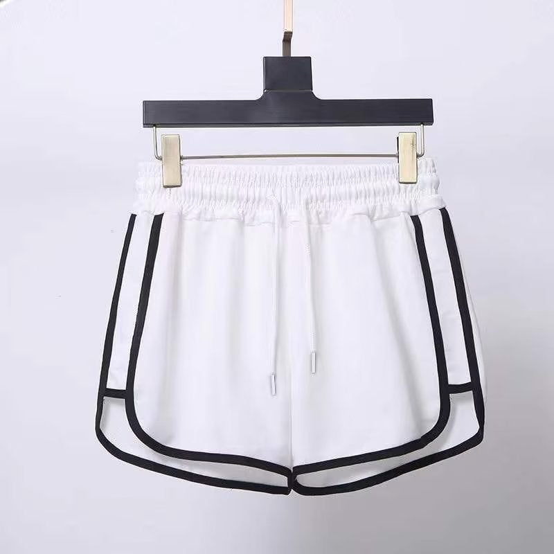 Wide Leg Yoga Shorts Women's white three-point shorts 