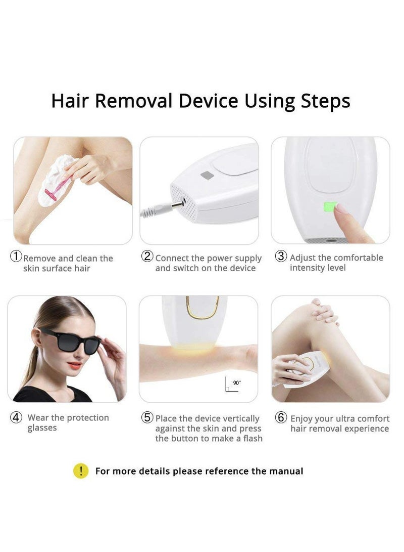 At,Home IPL Hair Removal Device with 5 Energy Levels for Painless Hair Removal for All Skin Types, Ideal for Face, Legs, Arms, and Body - Image 5