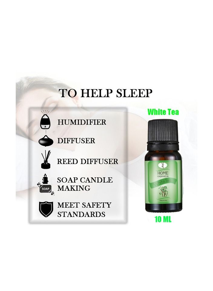 زيت أساسي 10 مل قطعة واحدة لمُرَطِّب الهواء، معطرات الروائح الطبيعية، زيت نباتي، عطر نباتي للاستخدام في تنقية الهواء أو تخفيف التوتر، عطر شاي أبيض - Image 2