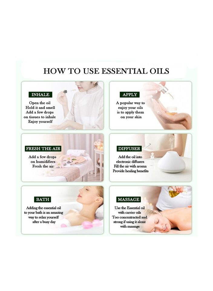 زيت أساسي 10 مل قطعة واحدة لمُرَطِّب الهواء، معطرات الروائح الطبيعية، زيت نباتي، عطر نباتي للاستخدام في تنقية الهواء أو تخفيف التوتر، عطر شاي أبيض - Image 3