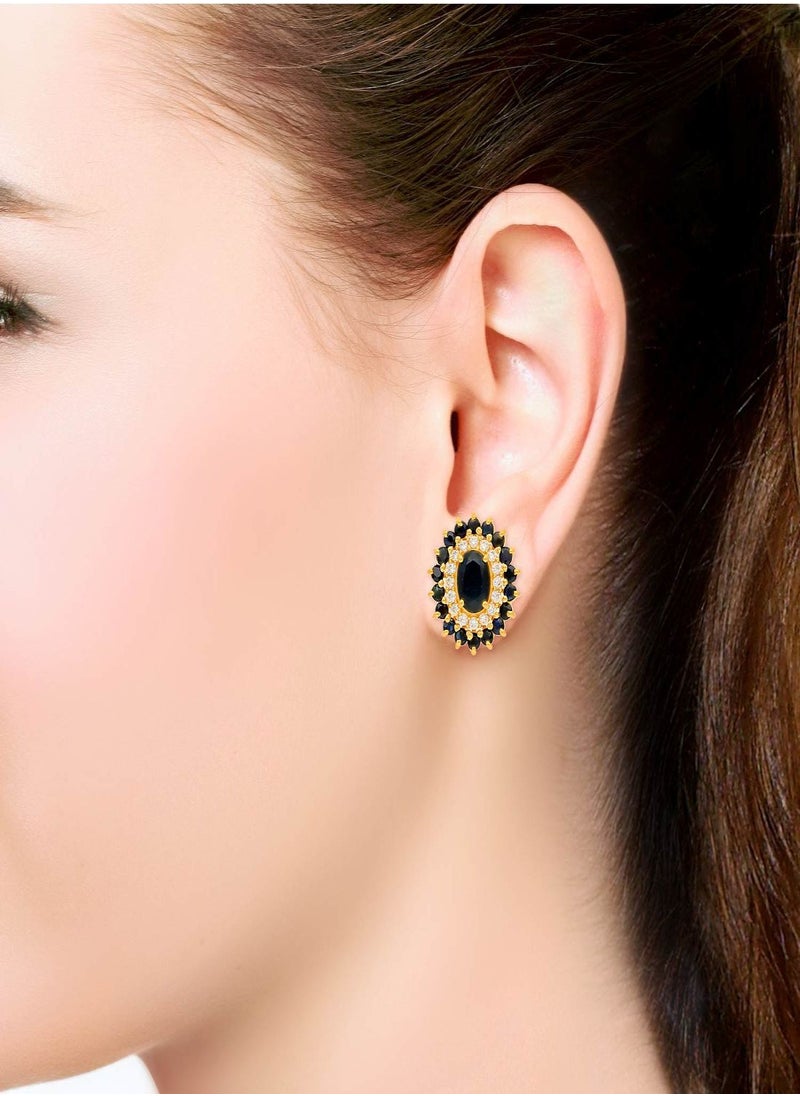 Malabar Gold and Diamonds - Malabar Gold and Diamonds 22 Carat 916 Purity Gemstone Earring PGNTRA140ER5Y - Image 1
