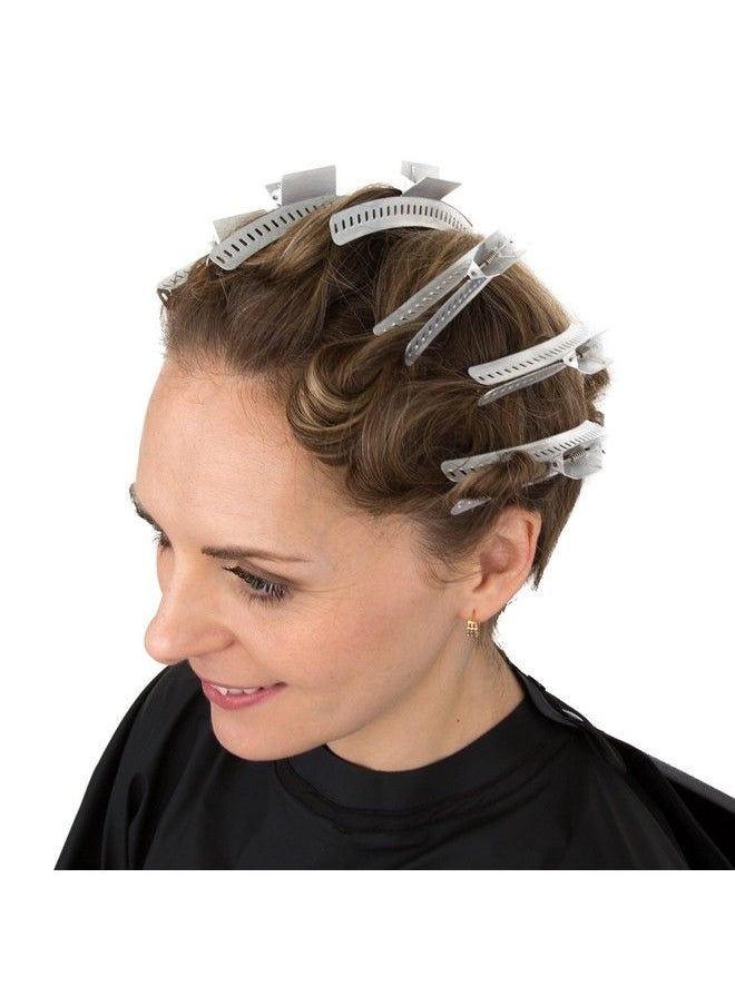 Salon Supply Co - مجموعة مشابك تمويج الشعر الطويل مكونة من 10 مشابك تثبيت تمويج الفراشة المصنوعة من الألومنيوم مقاس 4.75 بوصة مشابك تمويج كبيرة للأصابع للشعر مشابك تمويج الشعر Marcel Wave مشابك تمويج الأصابع مشابك تمويج الشعر - Image 1