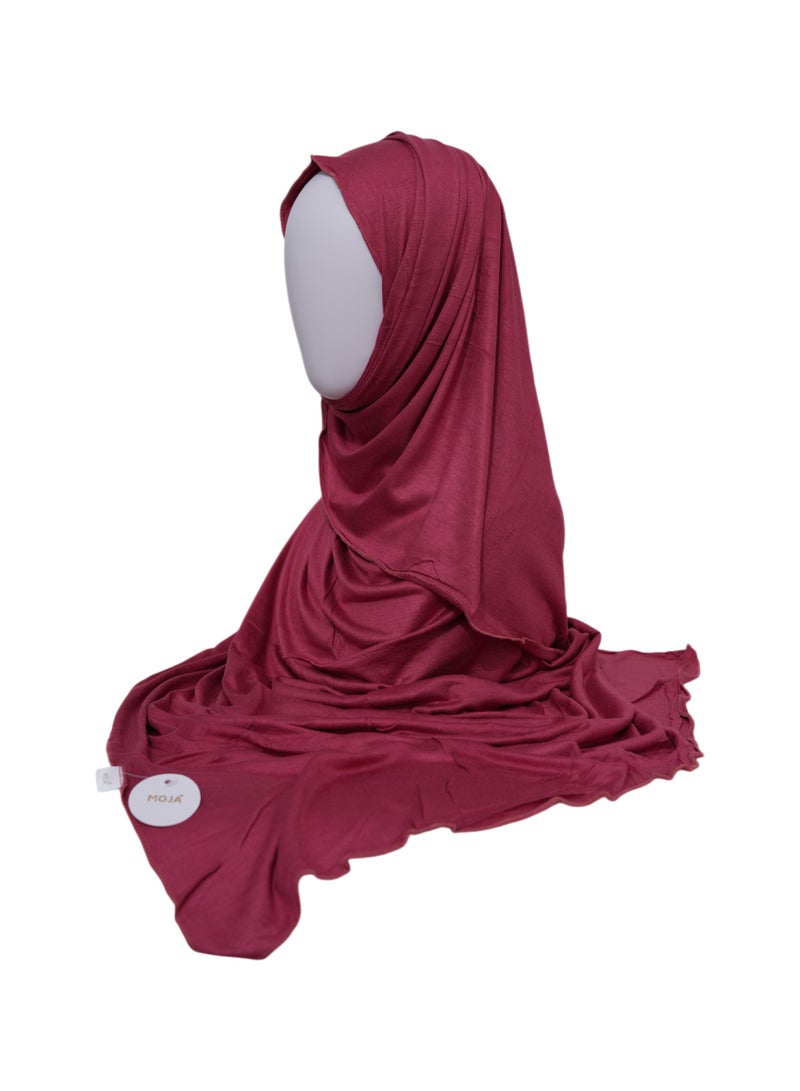 Moja Jersey Hijab for Women – Moja Premium Bamboo Hijab Rouge - Image 2