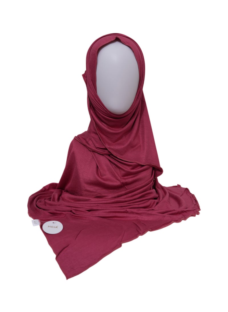 Moja Jersey Hijab for Women – Moja Premium Bamboo Hijab Rouge - Image 1