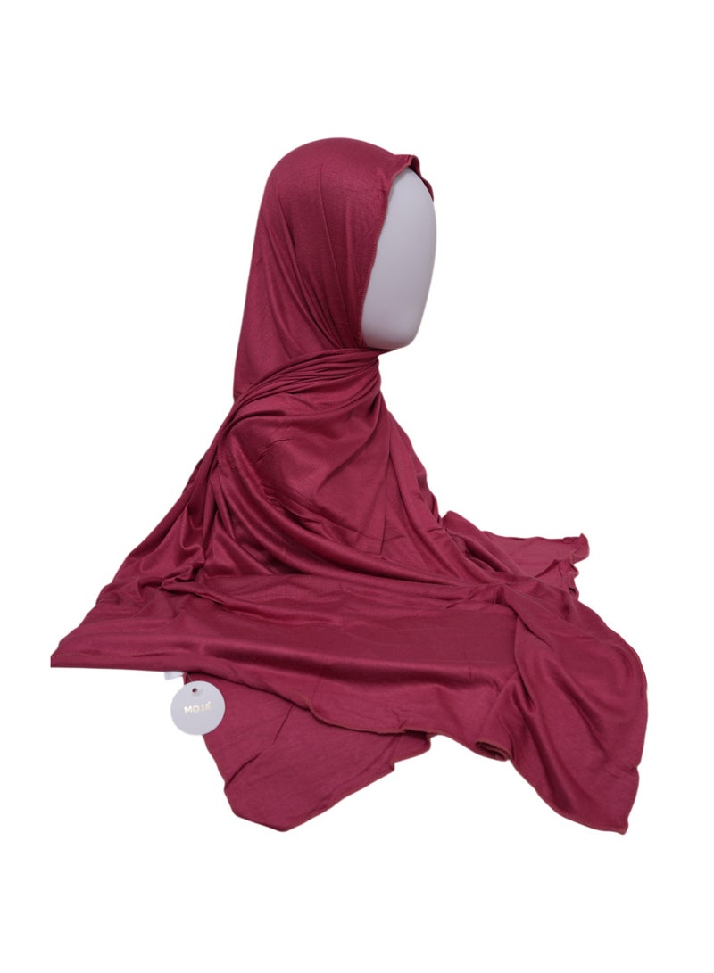 Moja Jersey Hijab for Women – Moja Premium Bamboo Hijab Rouge - Image 3