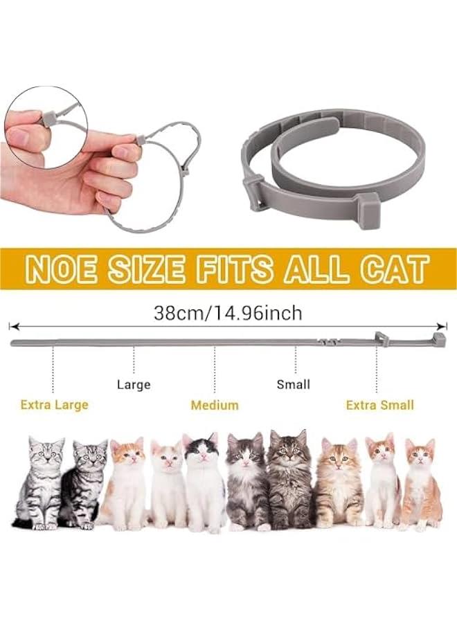 HOOKOR 4 Pack Flea and Tick Collar for Cats and Dogs,Cat Flea and Tick Collar, Adjustable Natural Repellent Tick, Effective Protection Waterproof Cat Prevention Flea Collar (Cat)  - Image 3