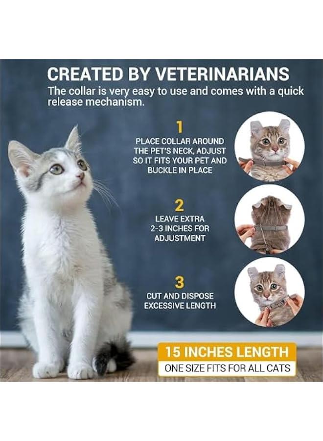 HOOKOR 4 Pack Flea and Tick Collar for Cats and Dogs,Cat Flea and Tick Collar, Adjustable Natural Repellent Tick, Effective Protection Waterproof Cat Prevention Flea Collar (Cat)  - Image 5