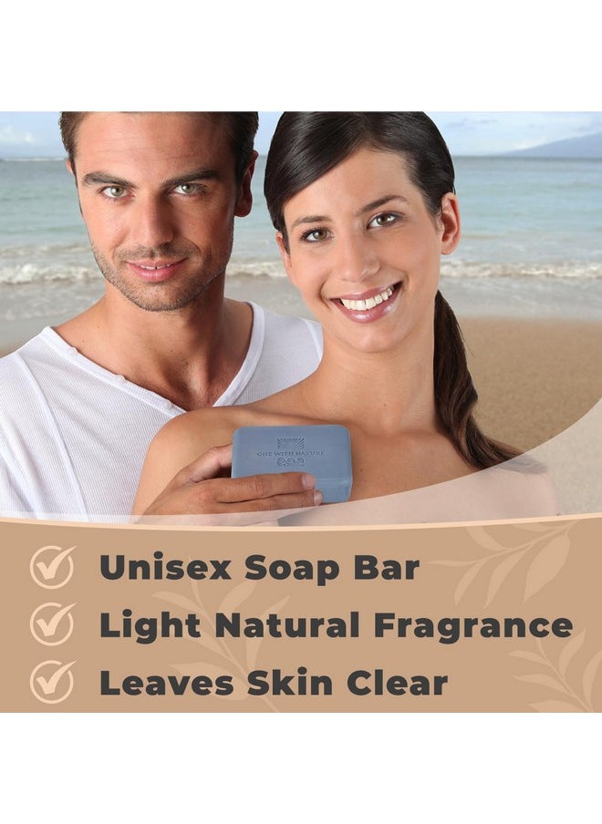 ONE WITH NATURE One With Nature Dead Sea Salt Lavender Soap 4oz Bars 3Pack - Dead Sea Salt Contains Magnesium, Sulfur & 21 Essential Minerals - Ideal for All Skin - Shea Butter, Argan Oil Enriches, Natural Fragrance  - Image 4