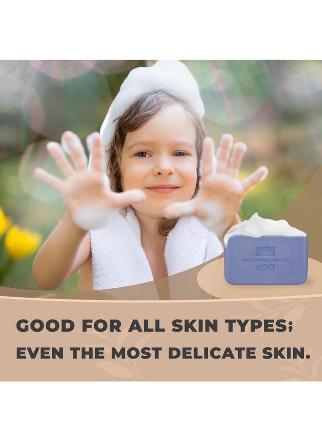 ONE WITH NATURE One With Nature Dead Sea Salt Lavender Soap 4oz Bars 3Pack - Dead Sea Salt Contains Magnesium, Sulfur & 21 Essential Minerals - Ideal for All Skin - Shea Butter, Argan Oil Enriches, Natural Fragrance  - Image 5